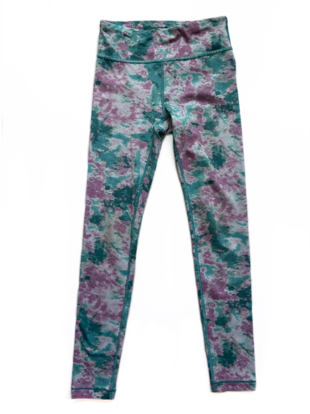 Athleta Girl Chit Chat Leggings- Pink & Green Swirl